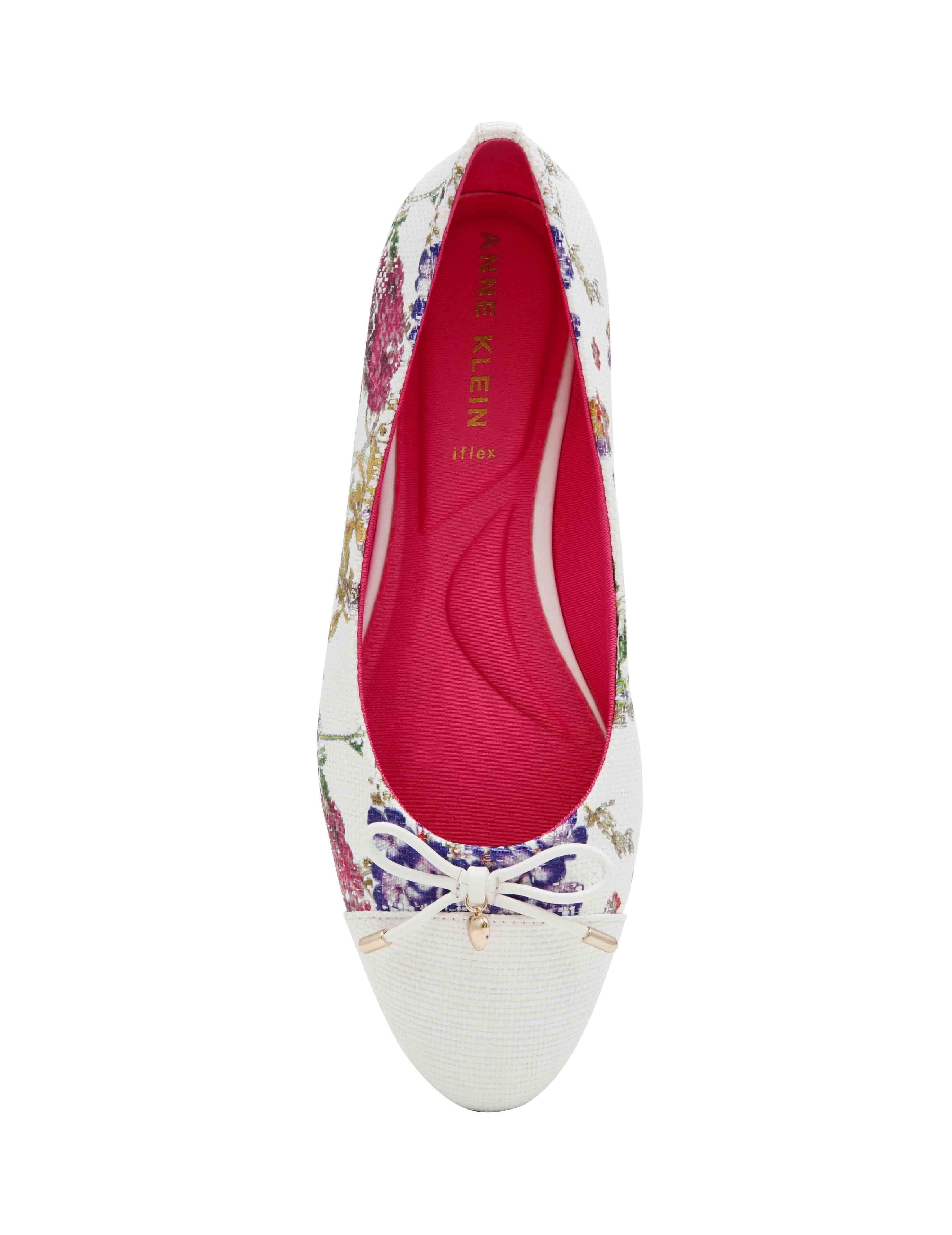 Luci Ballet Flat - Anne Klein White Floral