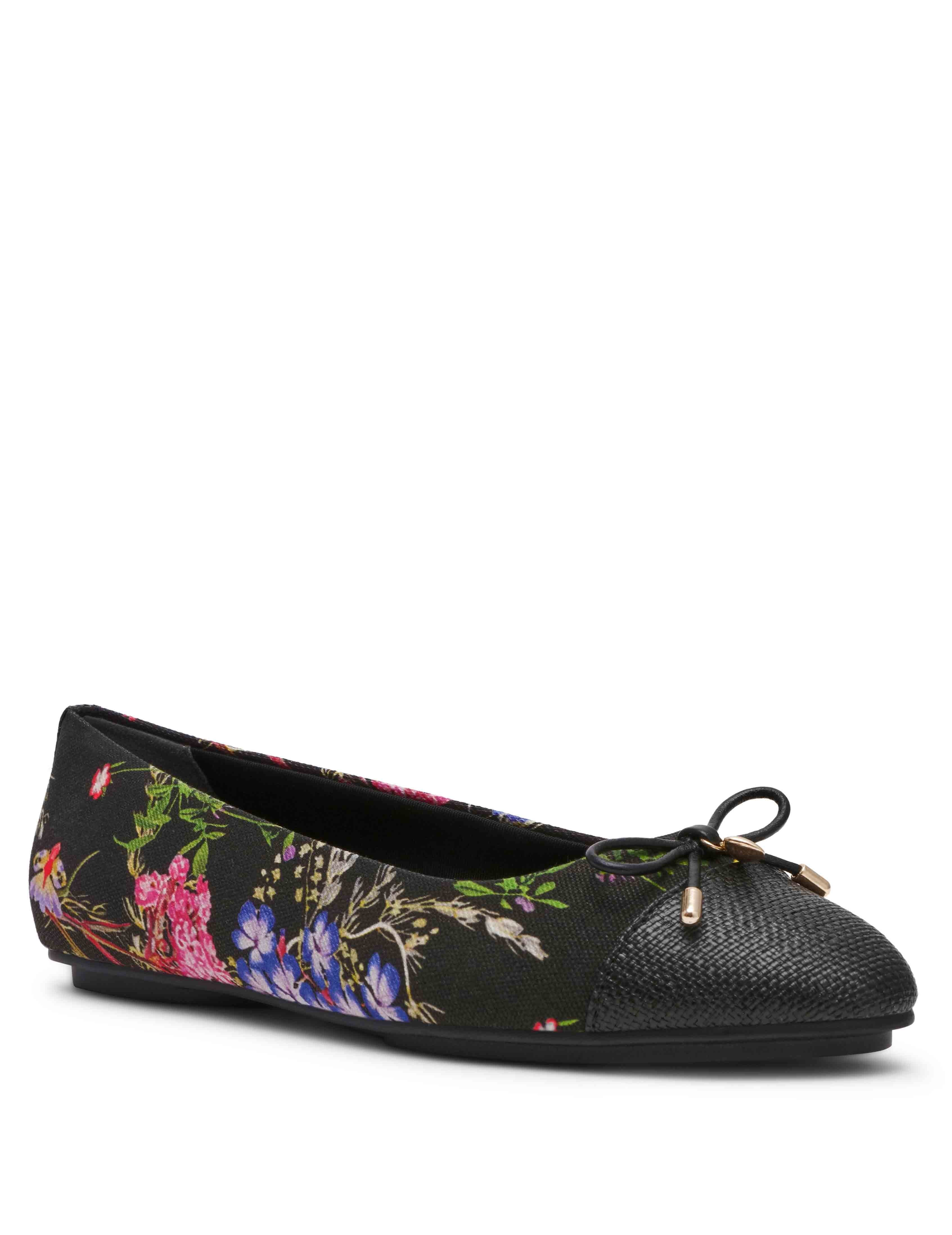 Luci Ballet Flat - Anne Klein Black Floral