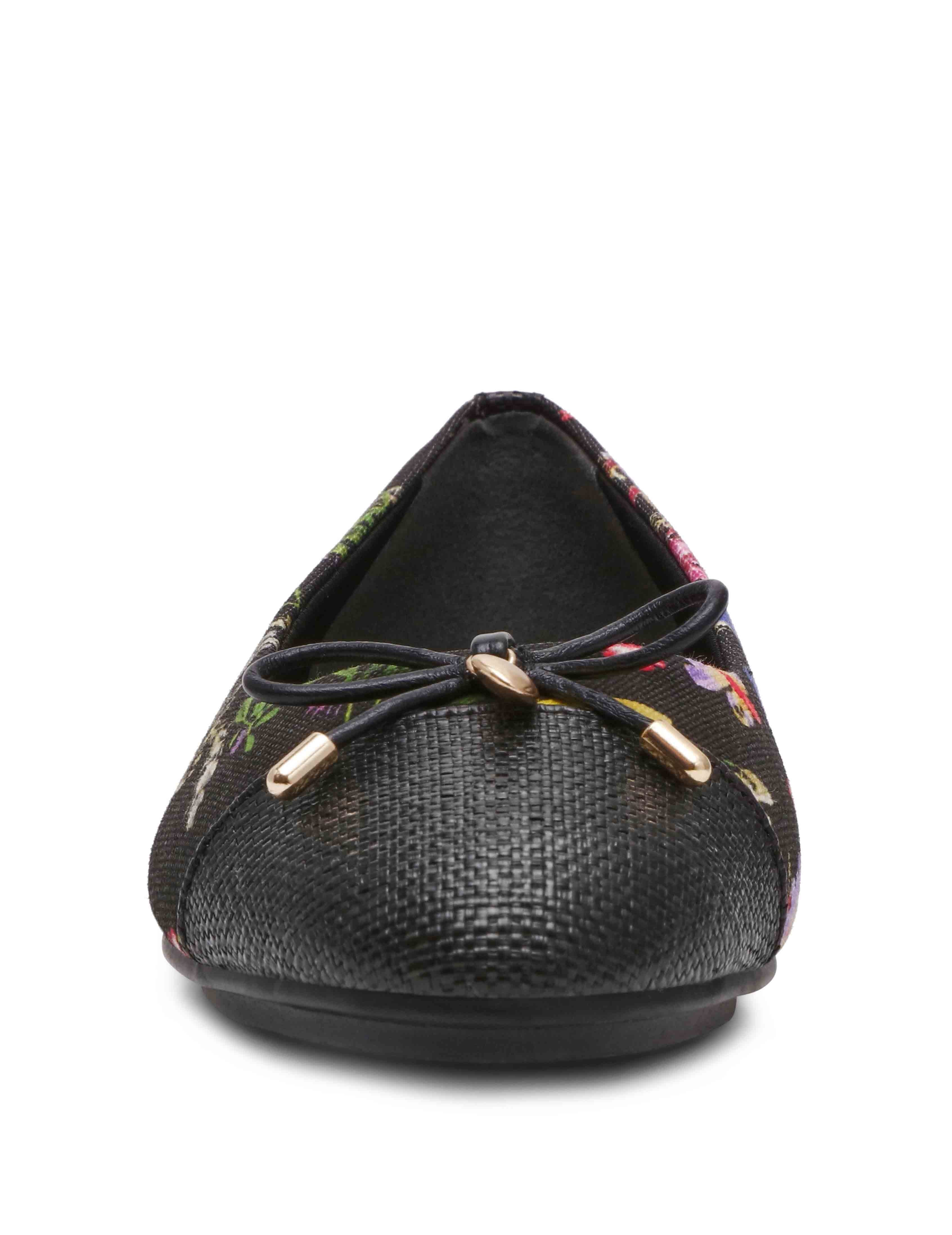 Luci Ballet Flat - Anne Klein Black Floral