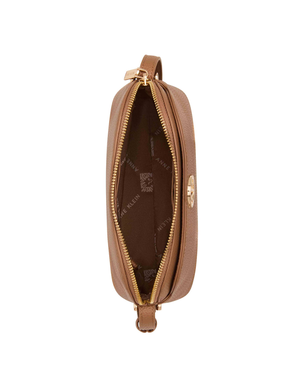 Dome Crossbody Bag with Detachable Card Case - Anne Klein Mocha