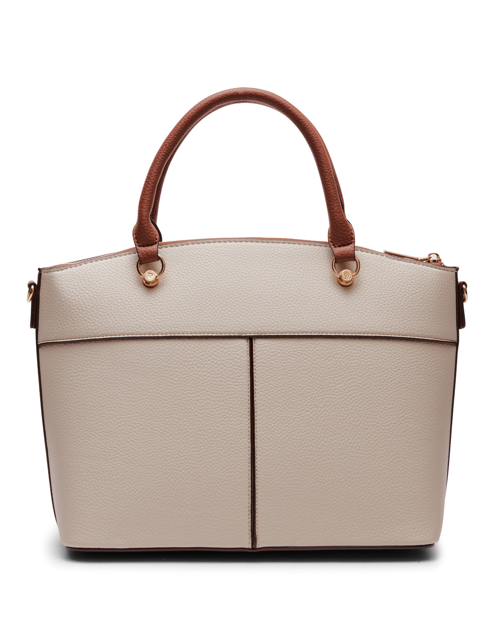 Dome Satchel Handbag with Crossbody Strap - Anne Klein