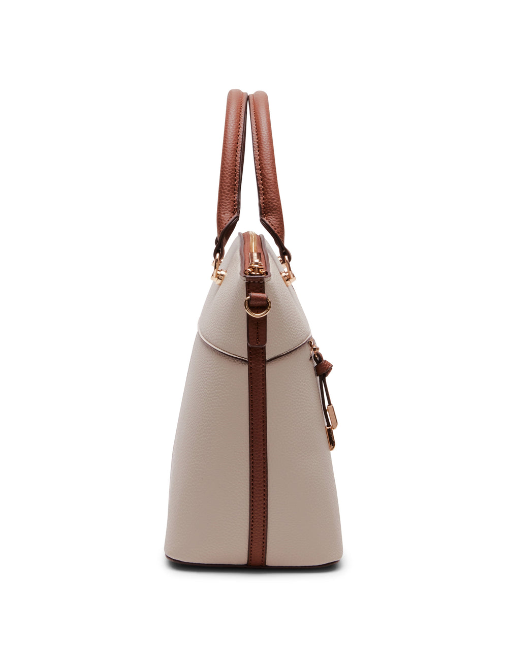 Dome Satchel Handbag with Crossbody Strap - Anne Klein