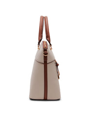 Dome Satchel Handbag with Crossbody Strap - Anne Klein