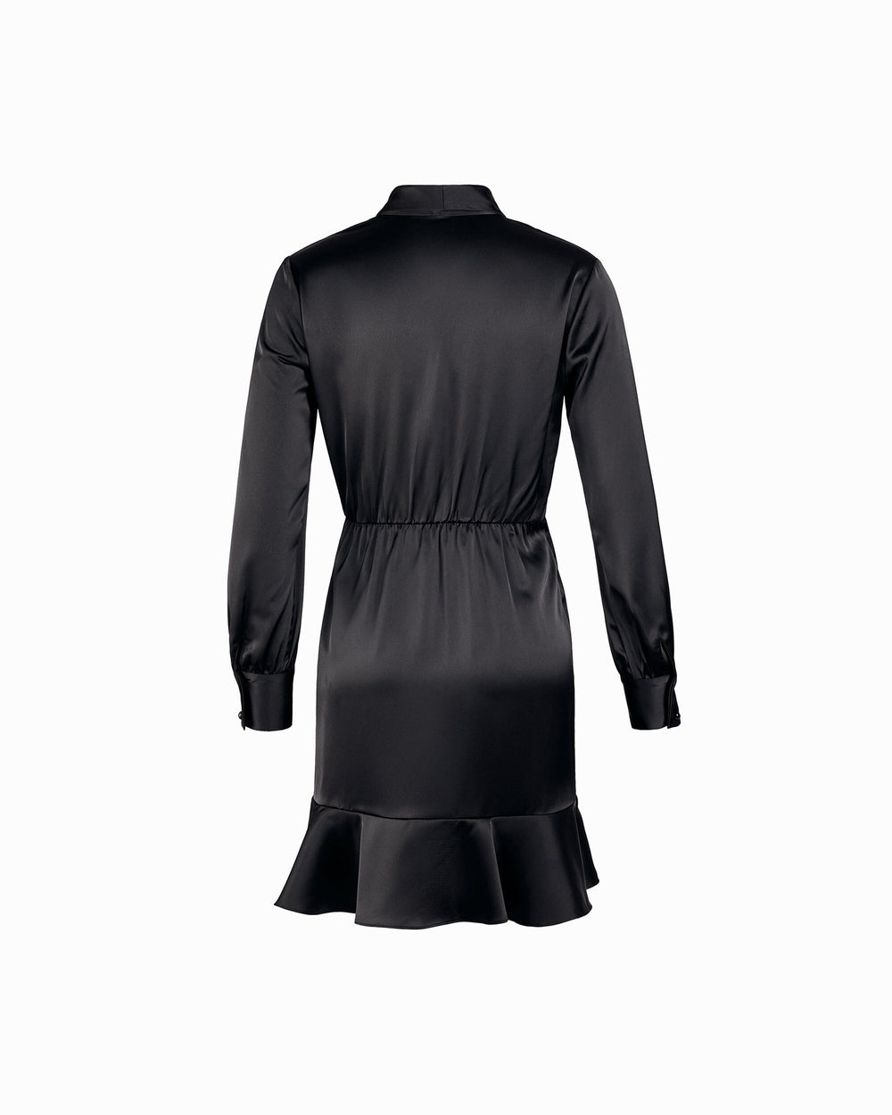 Shawl Collar Faux Wrap Dress - Anne Klein Anne Black
