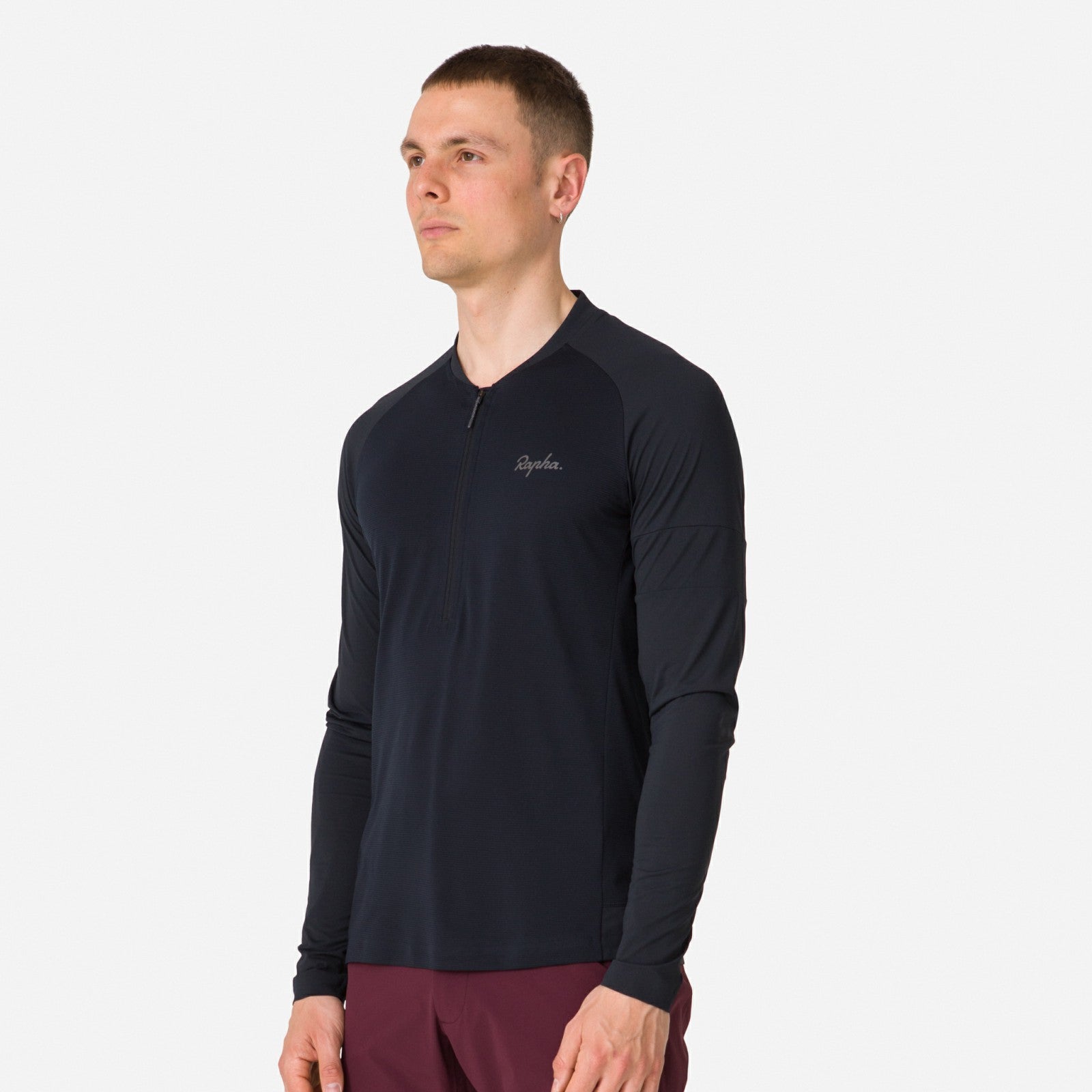 Rapha Explore Long Sleeve Zip Neck Tech T-shirt